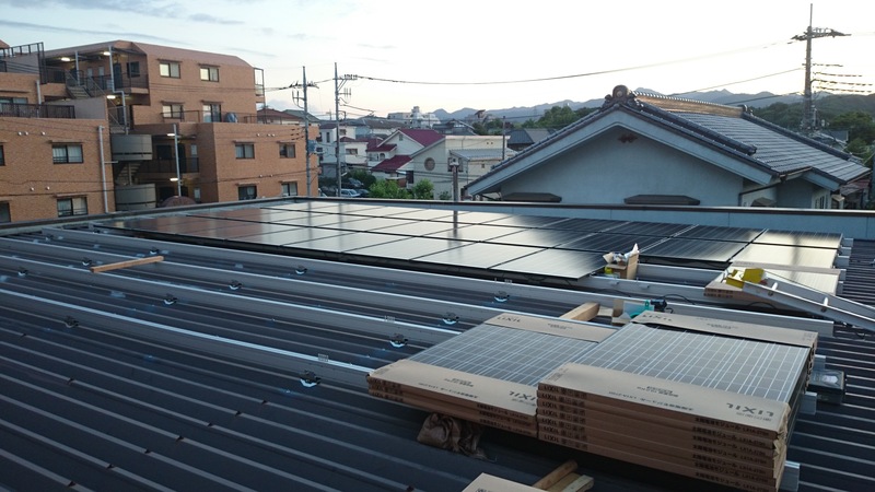 吉澤建築　作業場　ﾘｸｼﾙｿｰﾗｰ　太陽光ﾊﾟﾈﾙ設置